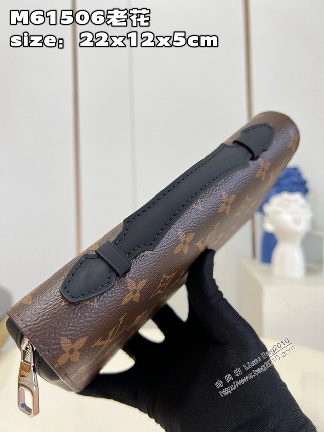 LV專櫃2023新款Zippy大號錢夾 M61506老花 路易威登老花男士拉鏈差長錢包 dn1386